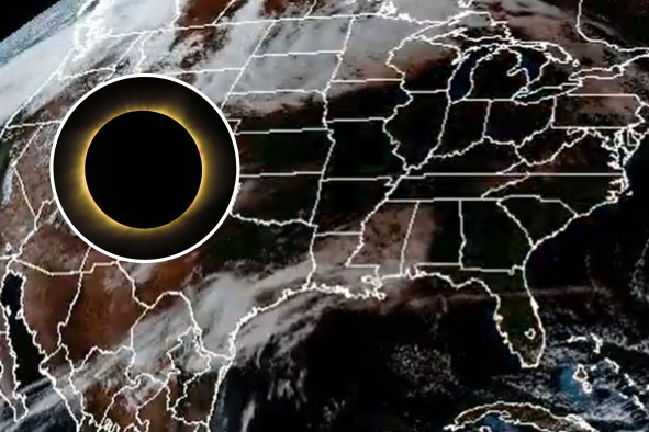 Solar Eclipse's Shadow Caught Passing Over the US in NASAâNOAA Video