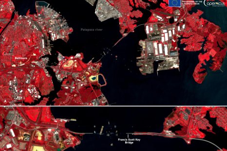 Baltimore Bridge Collapse Aftermath Revealed in Satellite Image