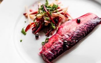 Beetroot-cured mackerel recipe