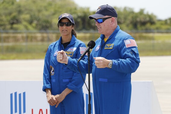 NASA astronauts arrive for Boeing’s first human spaceflight