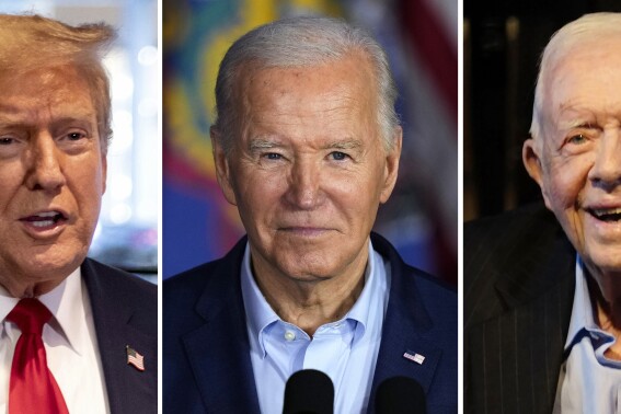 Donald Trump is running against Joe Biden. But he keeps bringing up another Democrat: Jimmy Carter