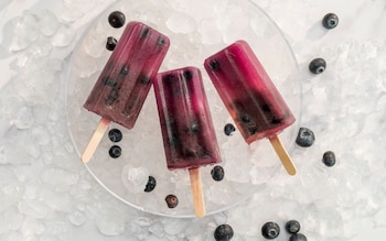 Blueberry daiquiri ice lollies recipe