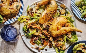 Warm chicken and migas salad recipe