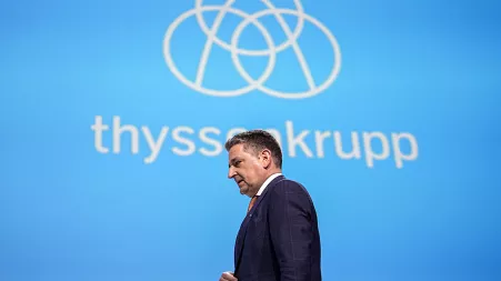 German conglomerate Thyssenkrupp fails to cheer investors as sales fall