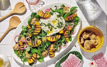 Peach panzanella recipe