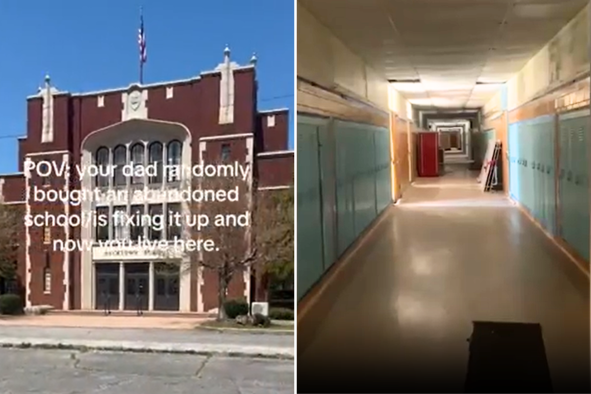 Man 'Randomly' Buys Abandoned School, Turns It Into Home for His Daughter