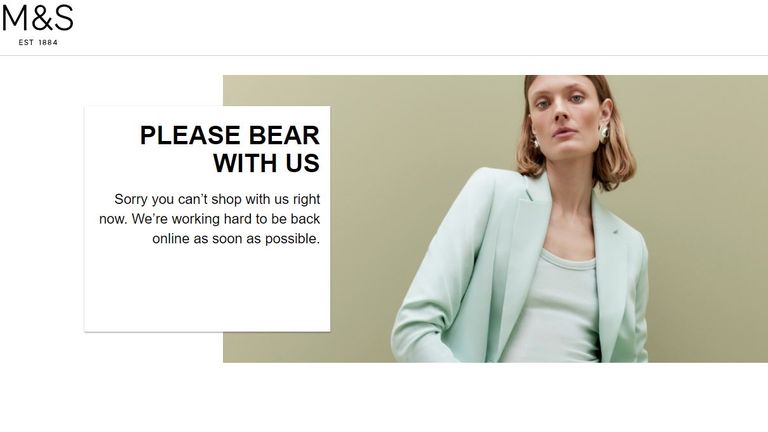 Marks &amp; Spencer's website and app go down