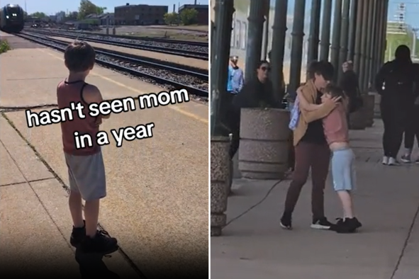 Tears at Boy's Reaction to Seeing His Mom for First Time in a Year