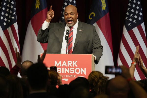 At North Carolina’s GOP convention, governor candidate Robinson energizes Republicans for election