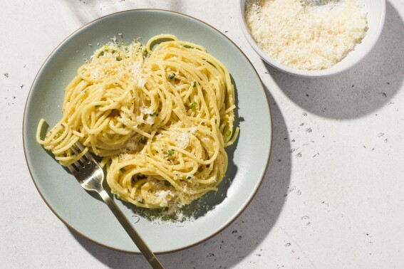 In Amalfi, pesto is made with strips of fragrant lemon zest