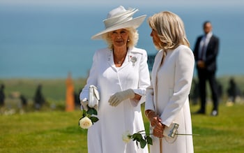 Decoding Queen Camilla and Brigitte Macron’s synchronised white outfits at the D-Day commemorations