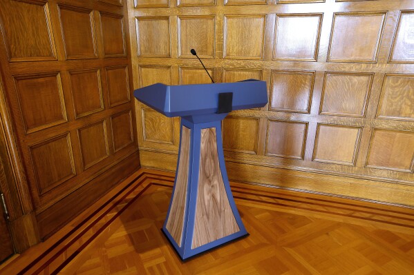 Prosecutor won’t file criminal charges over purchase of $19K lectern by Arkansas governor’s office