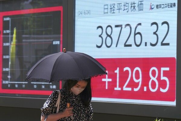 Stock market today: Asian shares lower after Wall Street closes another winning week