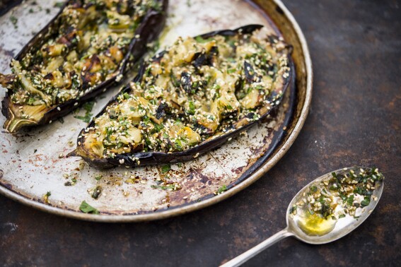 Make room on your grill for smoky charred eggplant