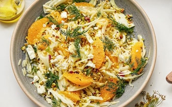 Orzo, fennel, orange and feta salad recipe