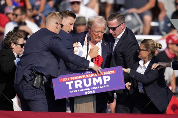 A few short minutes after Trump took the stage, shots rang out