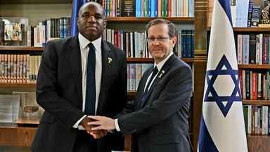 David Lammy calls for Gaza ceasefire in first trip to Israel as foreign secretary