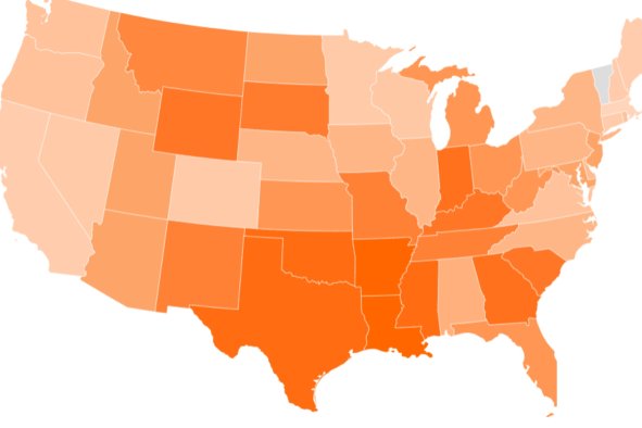 Map Reveals Worst US States For Gender Equality