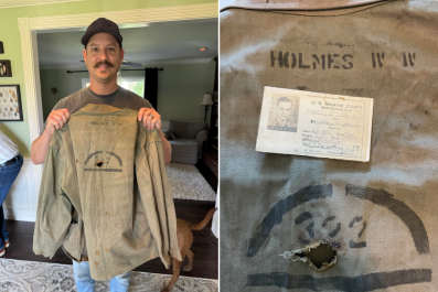 Man Finds Grandfather's WWII Soldier's UniformâComplete With Shrapnel Hole