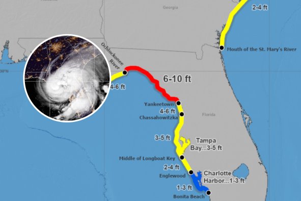 Hurricane Surge Warning As Debby Makes Florida Landfall: 'Life-Threatening'