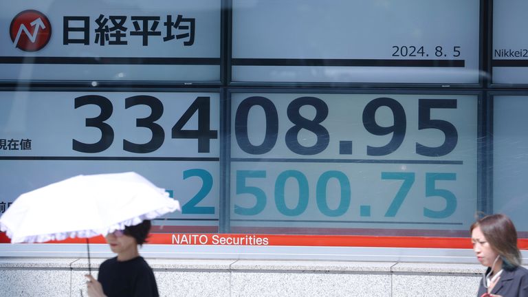 Fears of US recession send Asian stock markets tumbling