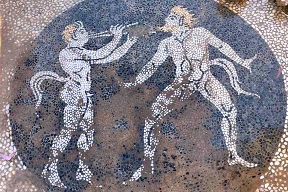 Archaeology: Ancient Greek Mosaic Found With Hybrid Human-Animal Spirits