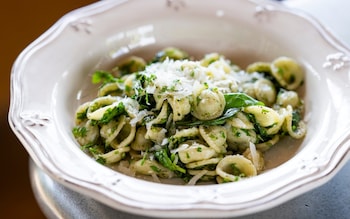 Orecchiette with garden herbs recipe