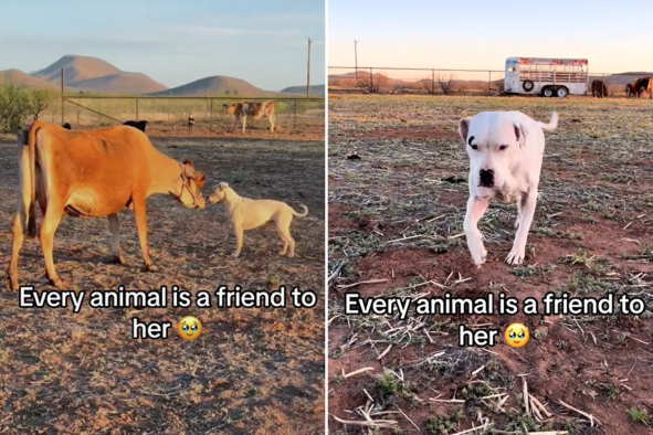 Deaf Rescue Pit Bull Serves No Purpose on the Farm but Loves Causing 'Chaos'