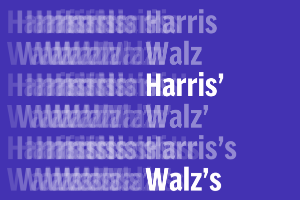 There’s an apostrophe battle brewing among grammar nerds. Is it Harris’ or Harris’s?