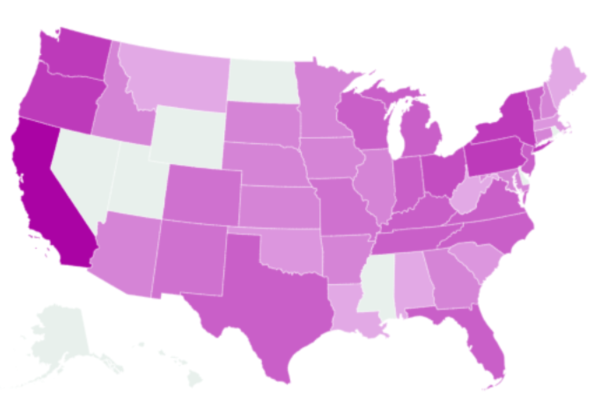 Map Shows States That Make the Most Wine