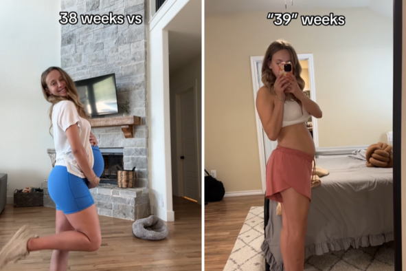 Pregnant Woman Stuns Internet With 'Reverse' Baby Bump At 39 Weeks