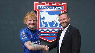 Ed Sheeran buys minority stake in Ipswich Town - and celebrates with tractor ride