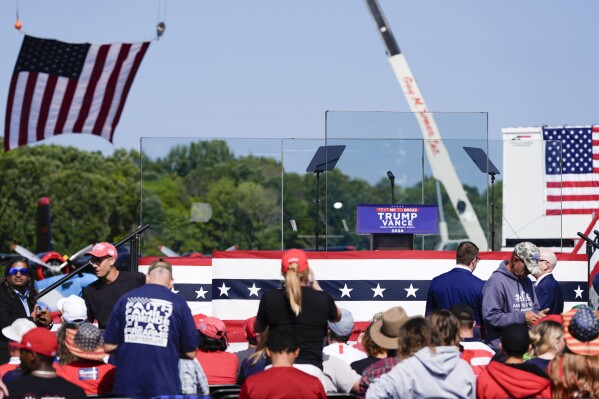 Trump is set to hold his first outdoor rally since last month’s assassination attempt