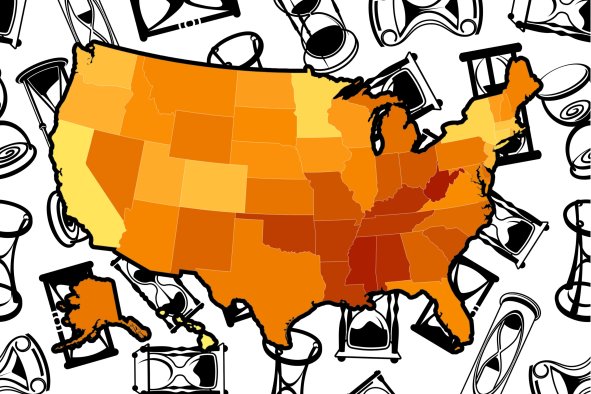 Map Reveals US States With Worst Life Expectancies