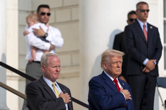 Arlington cemetery official was ‘pushed aside’ in Trump staff altercation but won’t press charges