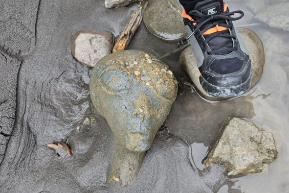 Couple Thinks They Found a 'Head' in Riverbed, Then They Look Closer