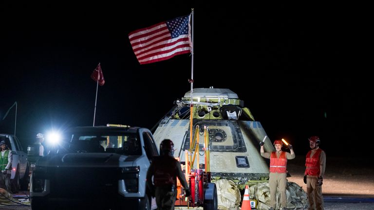 Two astronauts left behind on ISS as troubled Boeing Starliner capsule lands on Earth empty