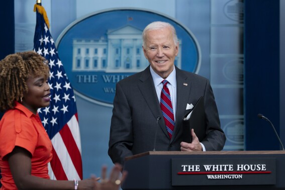 Biden talks election, economy and Middle East in surprise news briefing