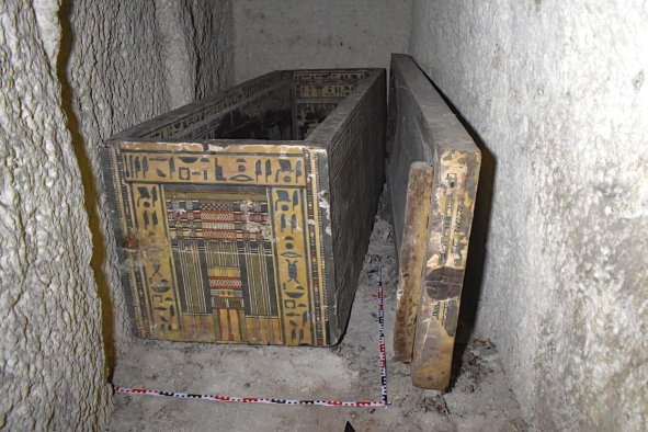 Dig Reveals Ancient Egyptian Tomb With 'Magnificent' Painted Coffins