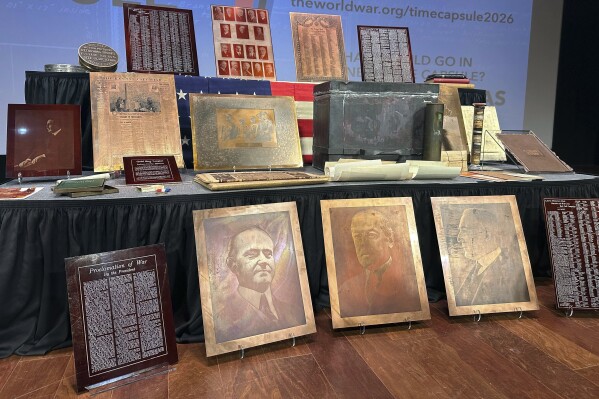 A century-old time capsule’s contents are unveiled in Kansas City