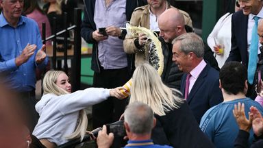 Woman pleads guilty to assault after throwing milkshake at Nigel Farage during election campaign