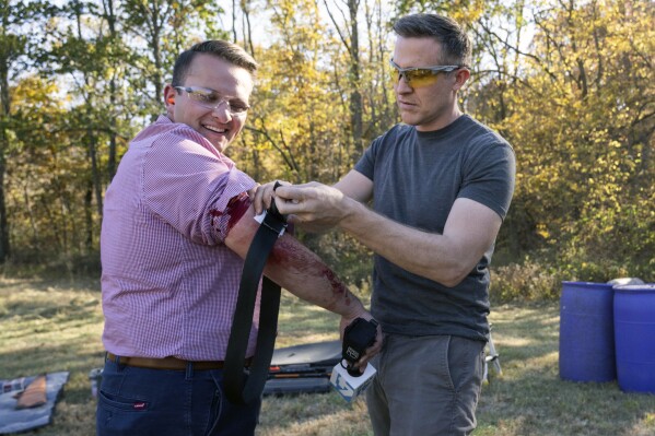 Flyaway metal from Missouri Democratic Senate candidate’s rifle grazes reporter at campaign event