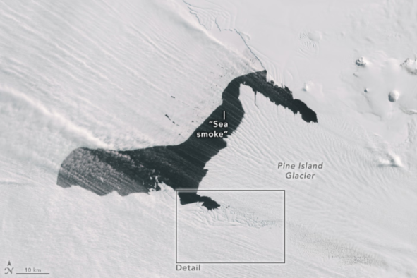 NASA Images Reveal Strange 'Sea Smoke' Rising From Vital Antarctic Glacier